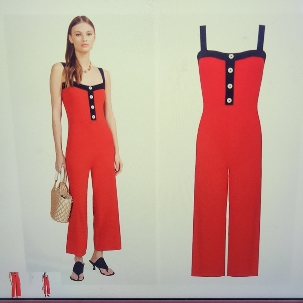 STAUD Scotch red Jumpsuit NWT bery Funky